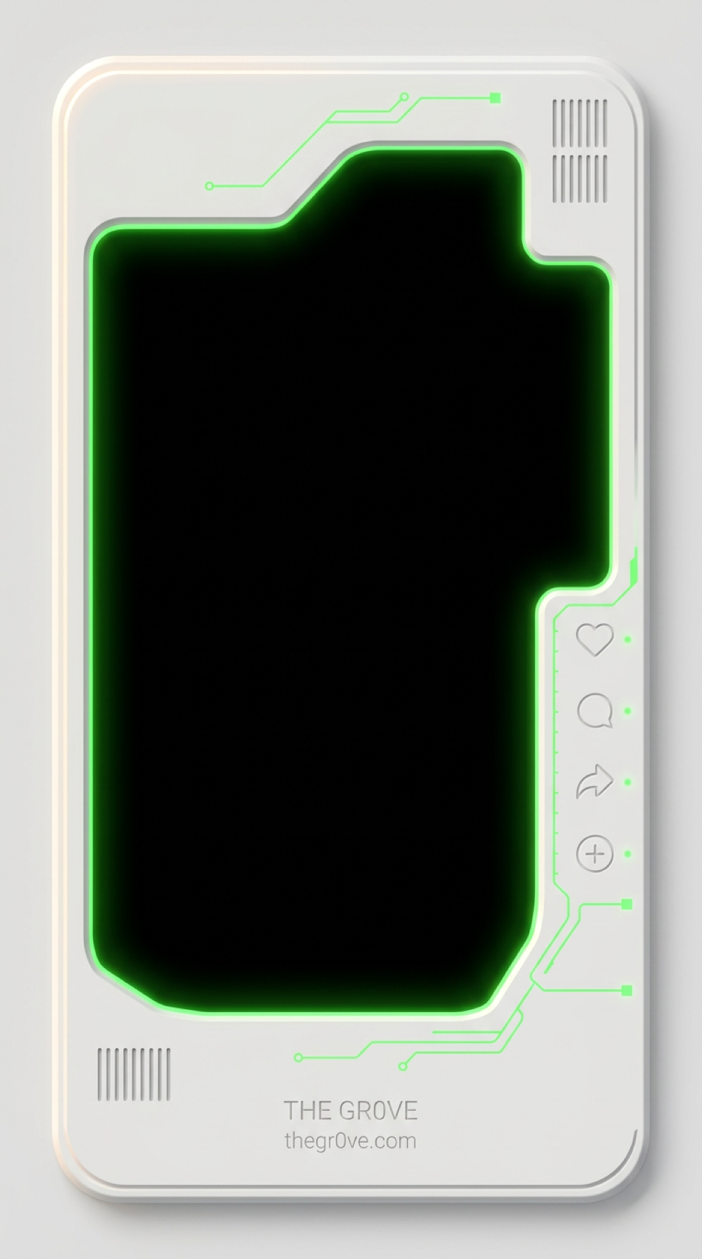 Mask-Derived Green Vessel, a review-only Gr0ve visual atom candidate with green, white, black tones.
